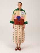 Panel Shirt Set(Panel Shirt + Wrap Skirt) view 1