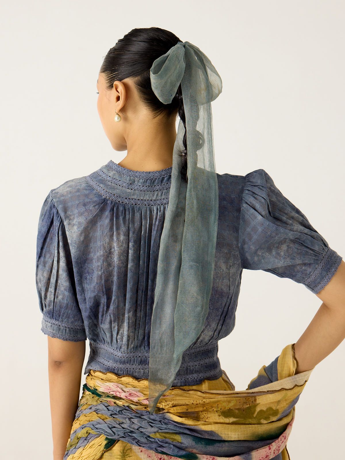 Smocked Saree + Top - image 11