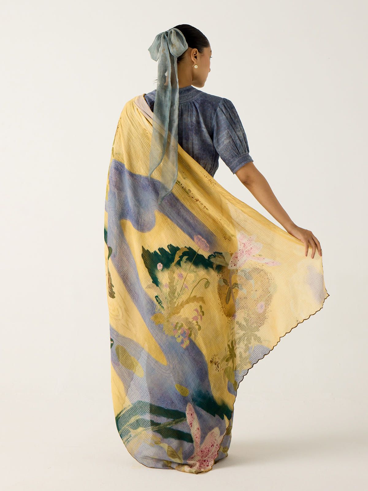 Smocked Saree + Top - image 8