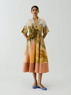 Print Blocked Dress view 1