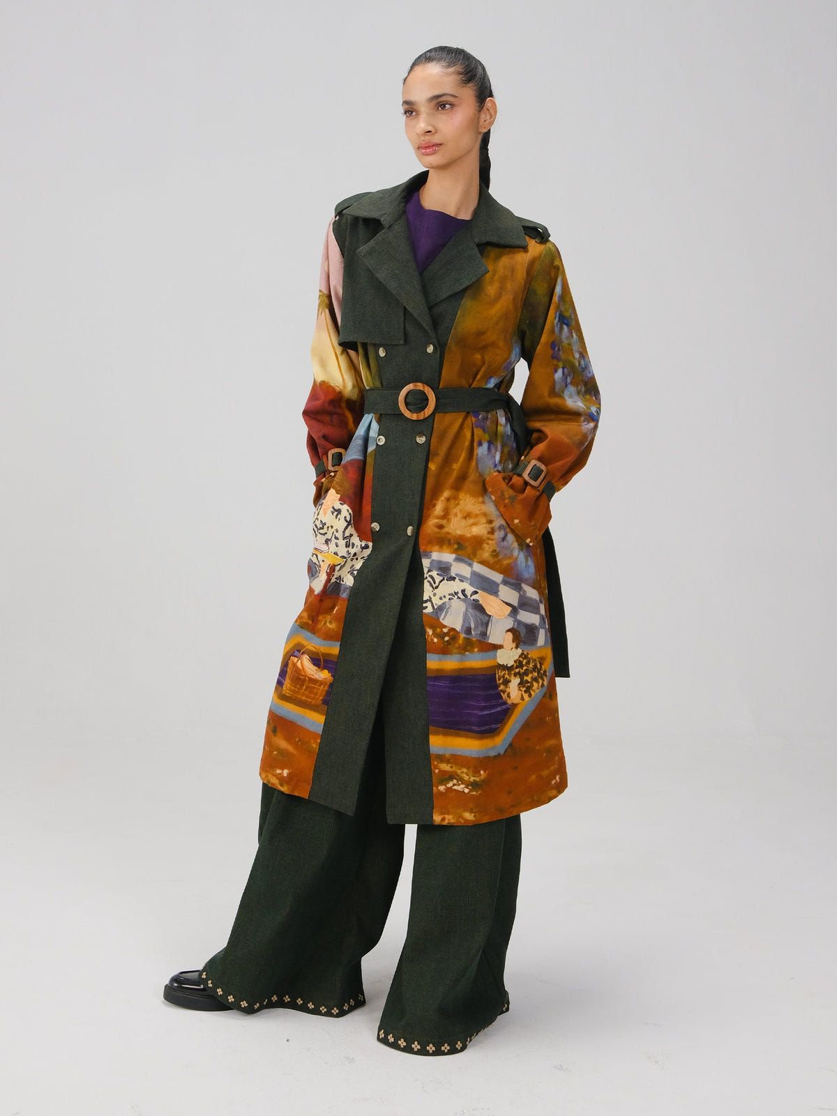 Denim Trench Set - image 1