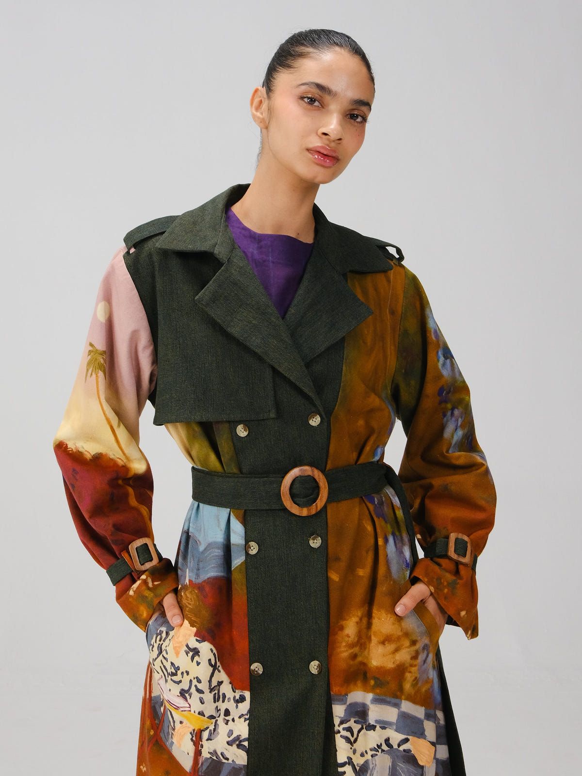 Denim Trench Set - image 3