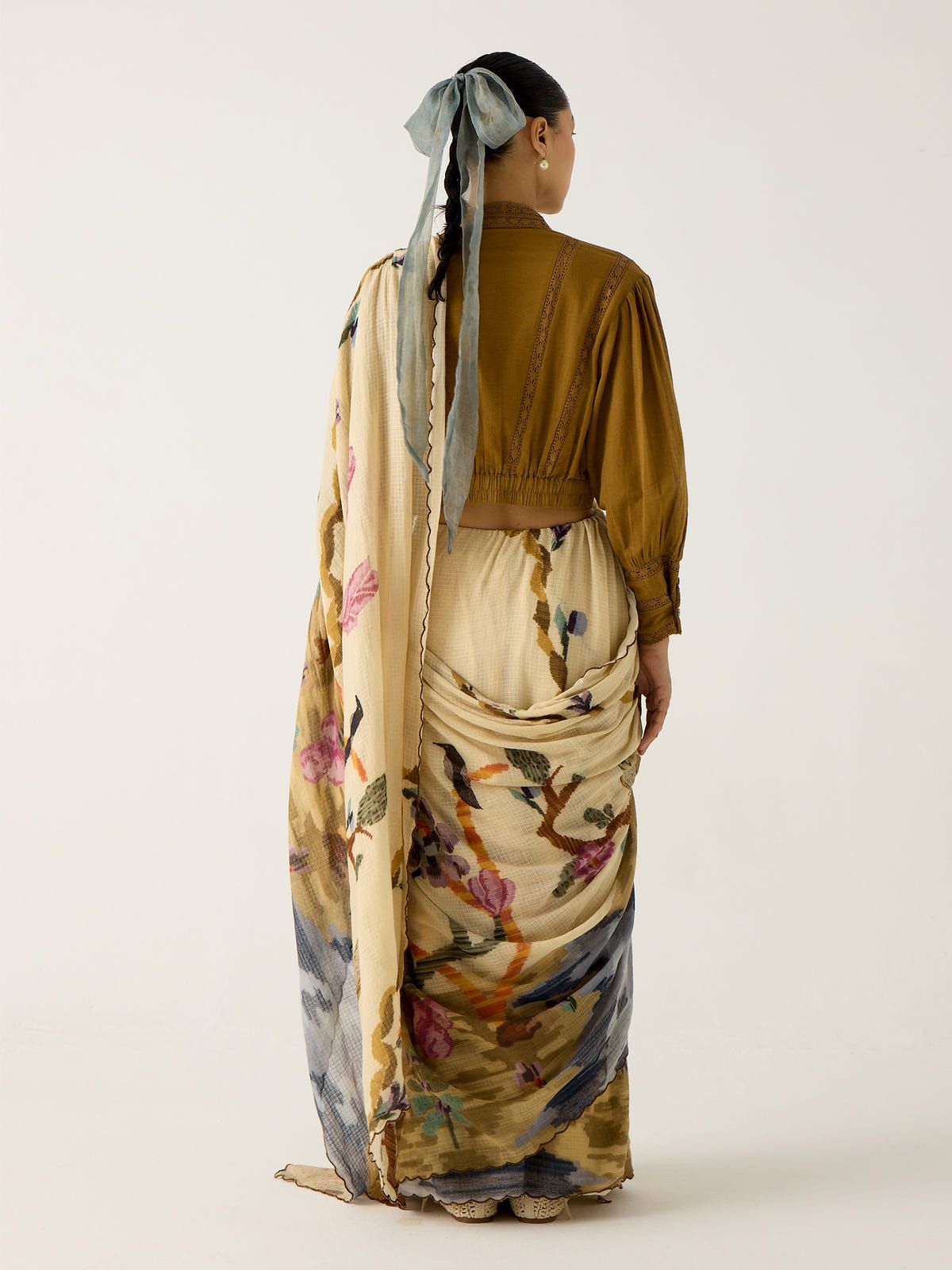 Smocked Saree - image 6