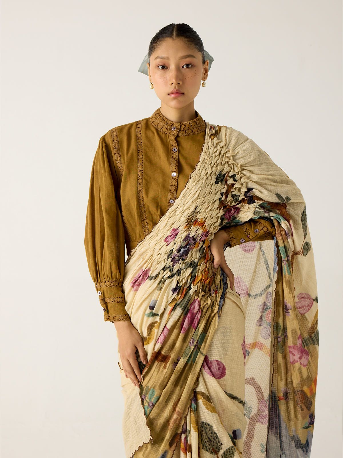 Smocked Saree - image 8