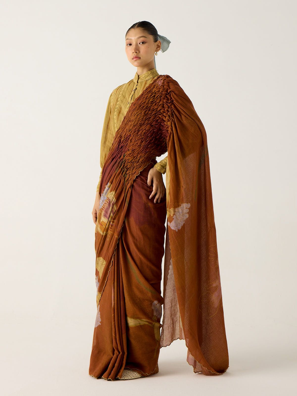Smocked Saree - image 1