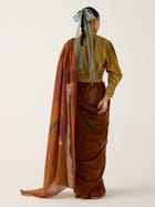 Smocked Saree view 4