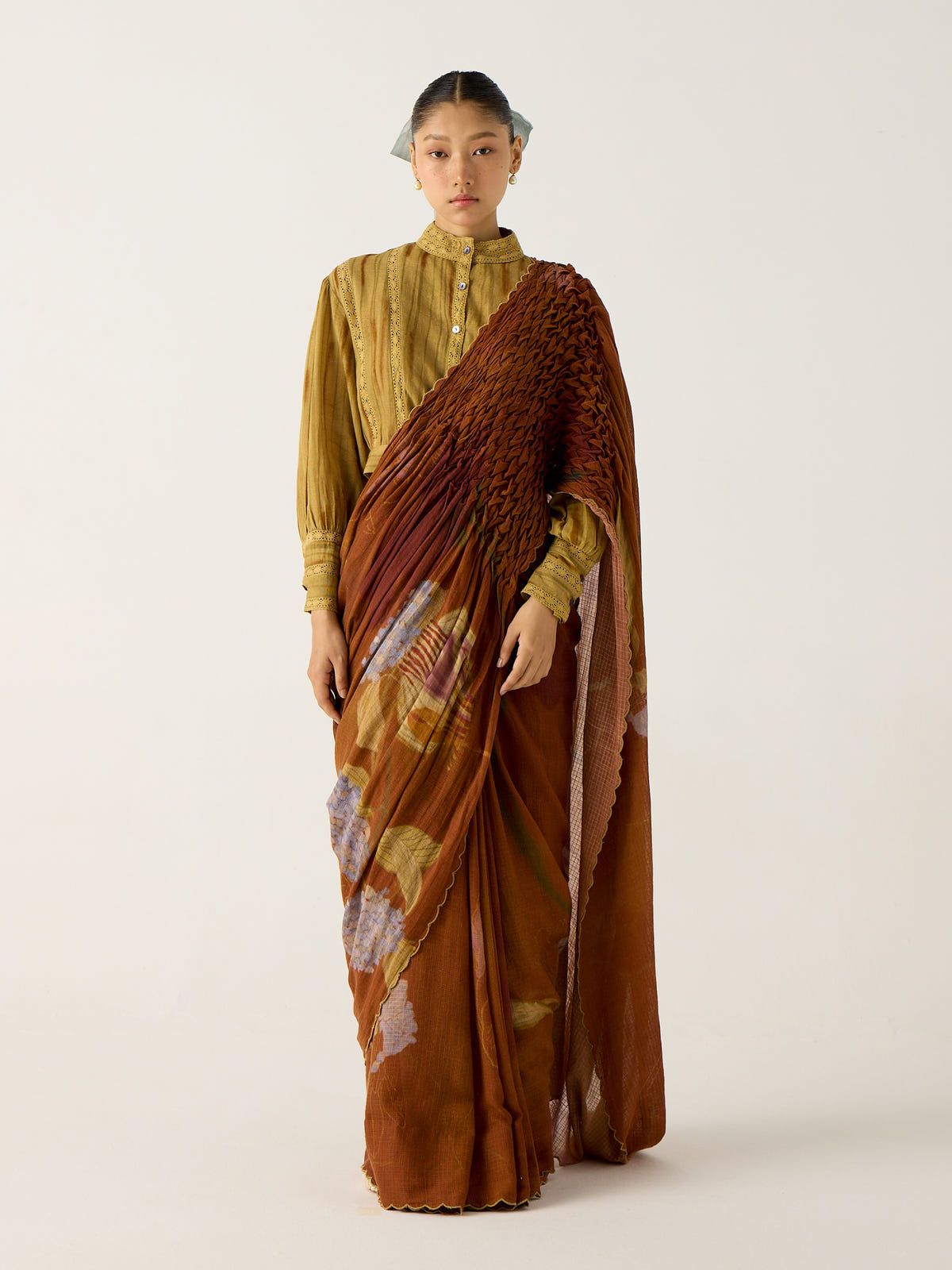 Smocked Saree - image 9