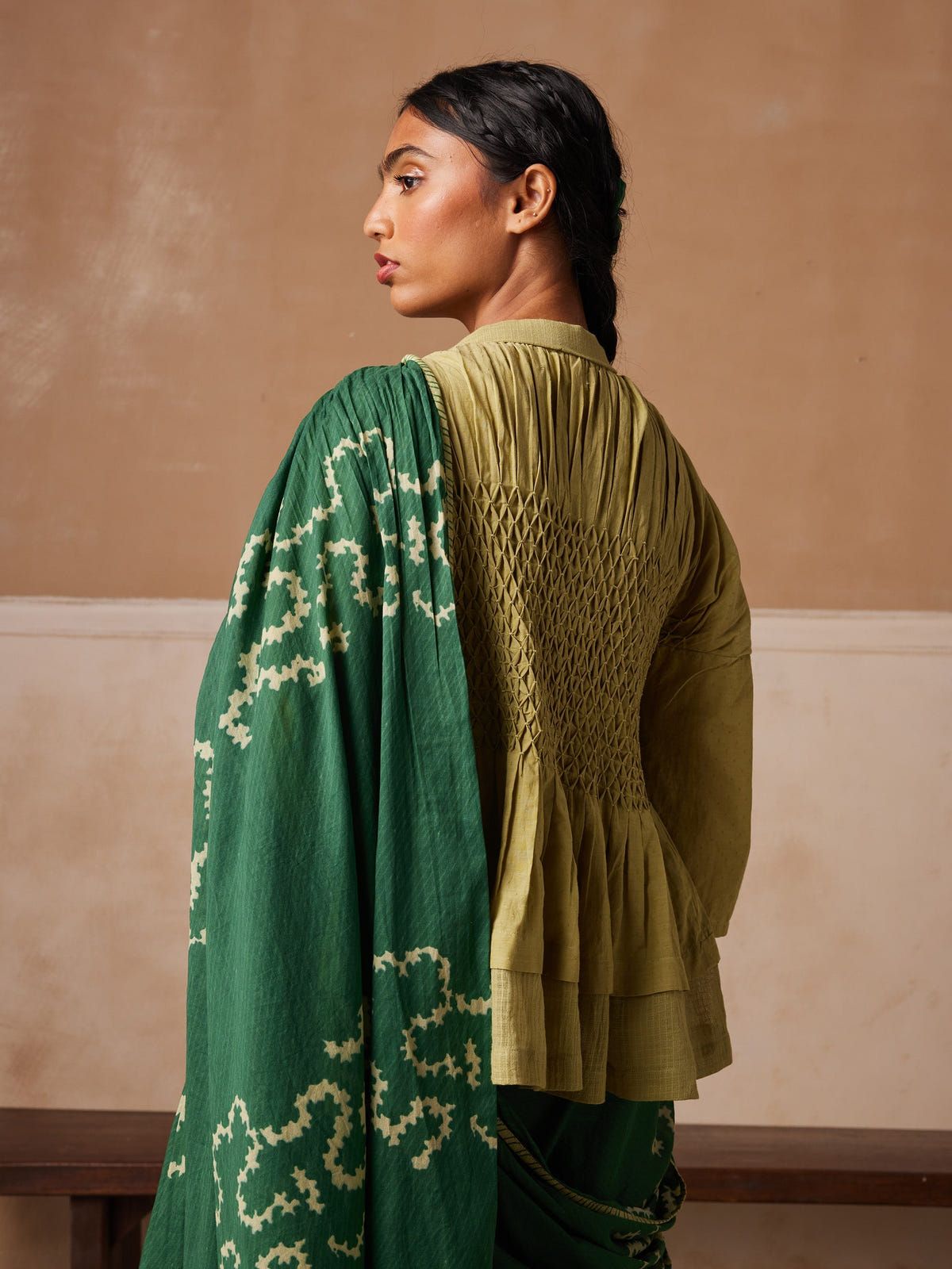 Smocked Saree + Top - image 6