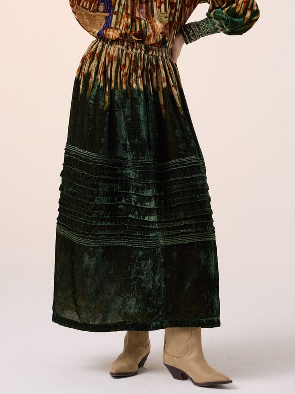 Cord — Pintuck Skirt