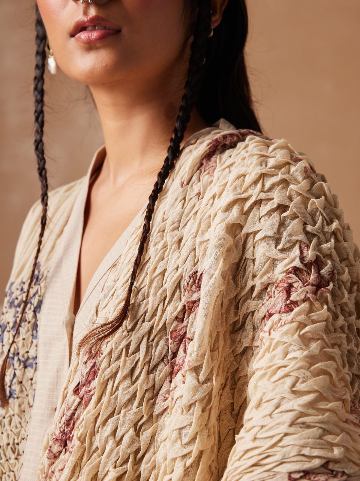 Smocked Saree + Top - image 4