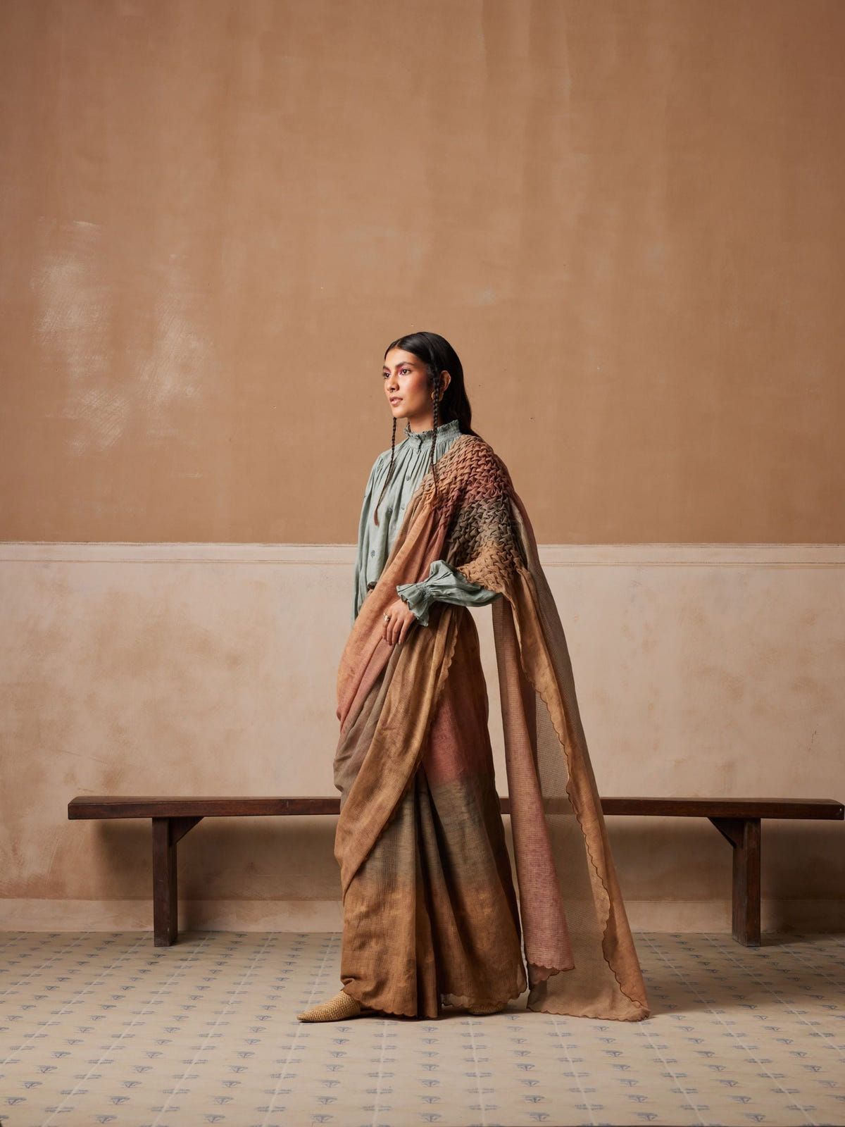 Smocked Saree - image 6