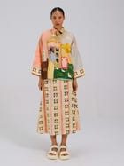 Panel Shirt Set(Panel Shirt + Wrap Skirt) view 1