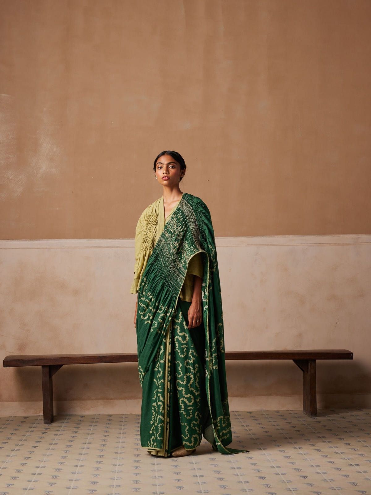 Smocked Saree - image 4