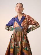 Print Blocked Dress view 3