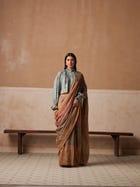 Smocked Saree + Top view 1