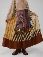 Print Blocked Skirt view 1