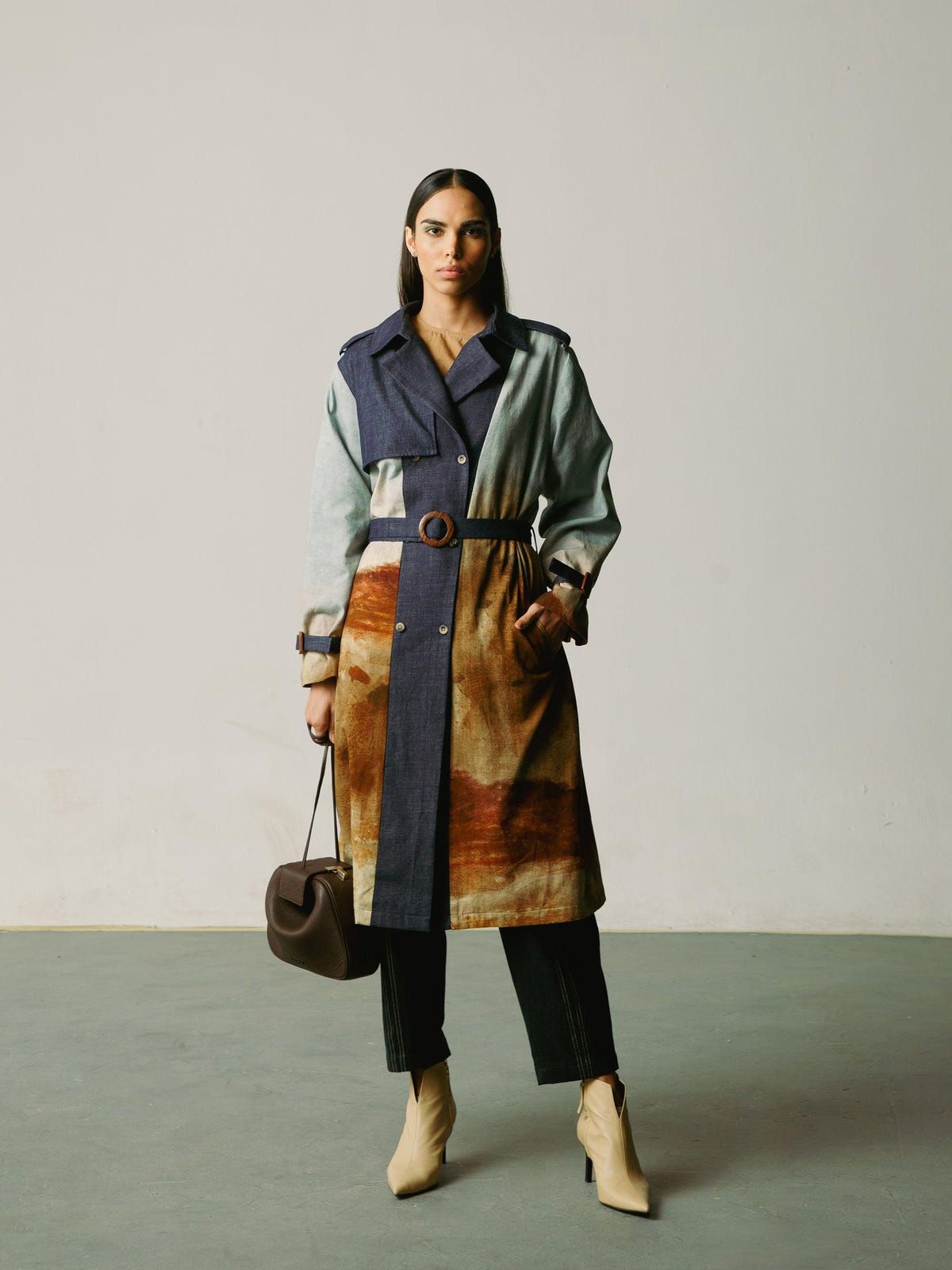 Denim Trench Jacket - image 1