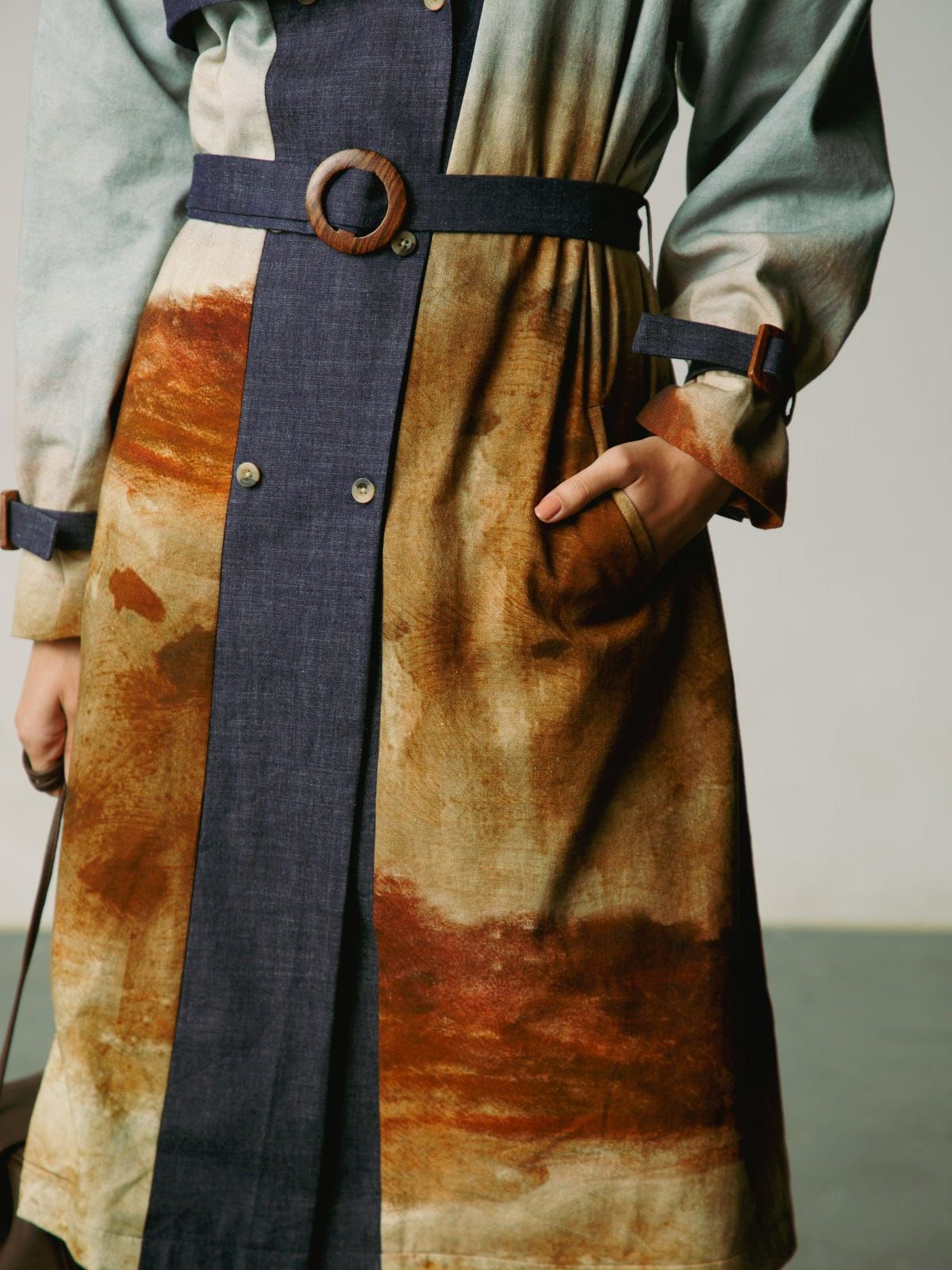 Denim Trench Jacket - image 2