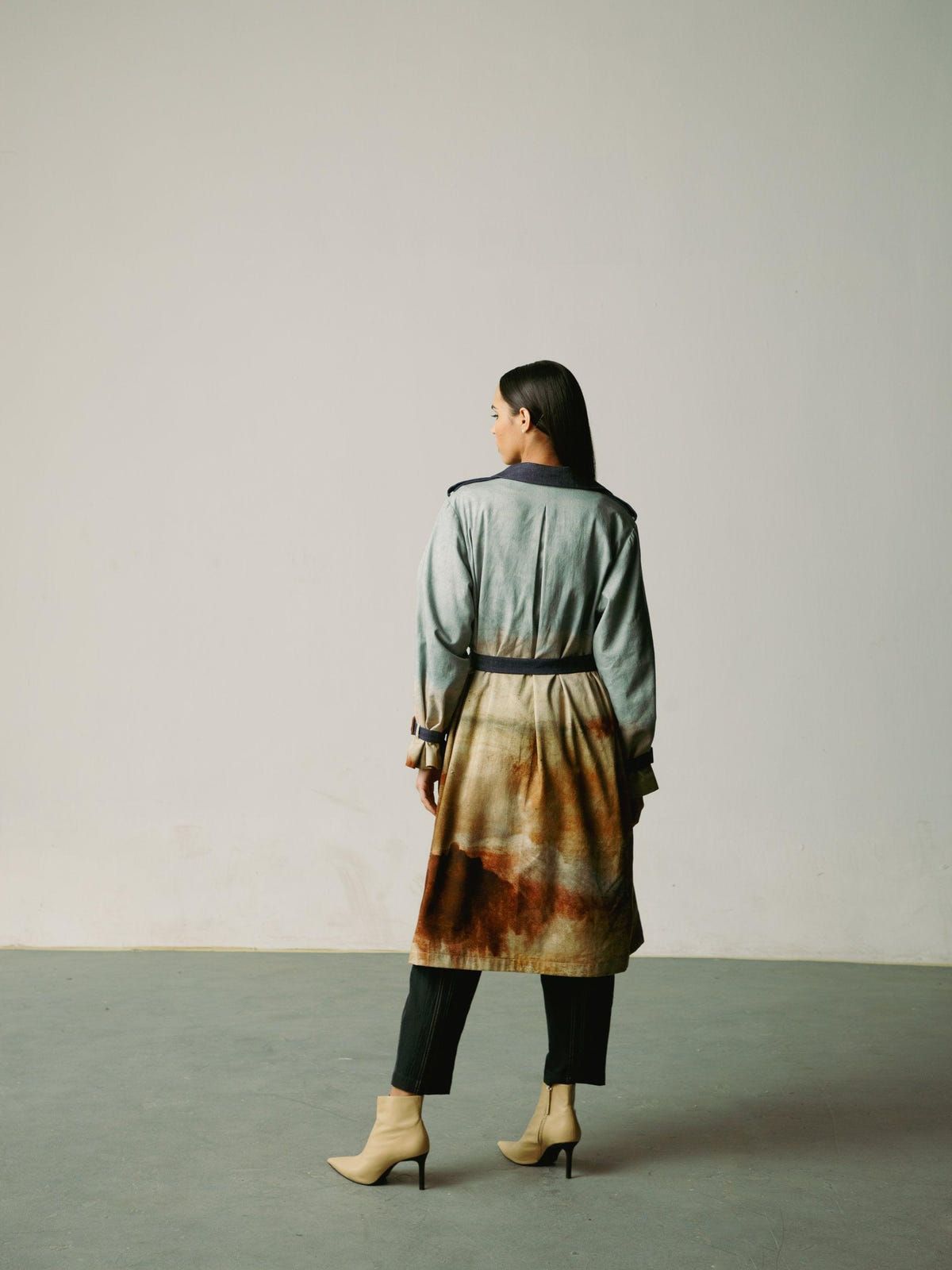 Denim Trench Jacket - image 3