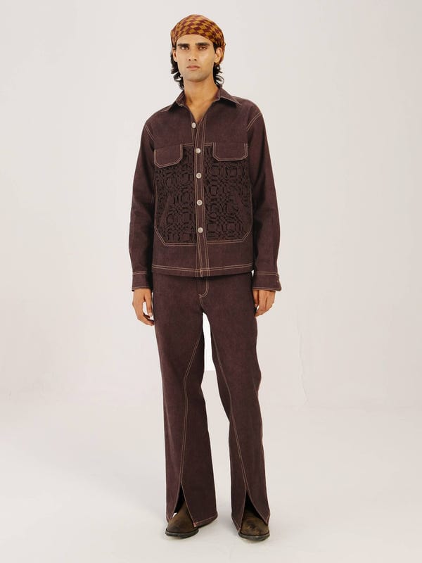 Cord — Smocked Collar Jacket Set