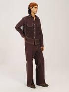 Smocked Collar Jacket Set view 3