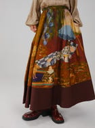 Print Blocked Skirt view 2