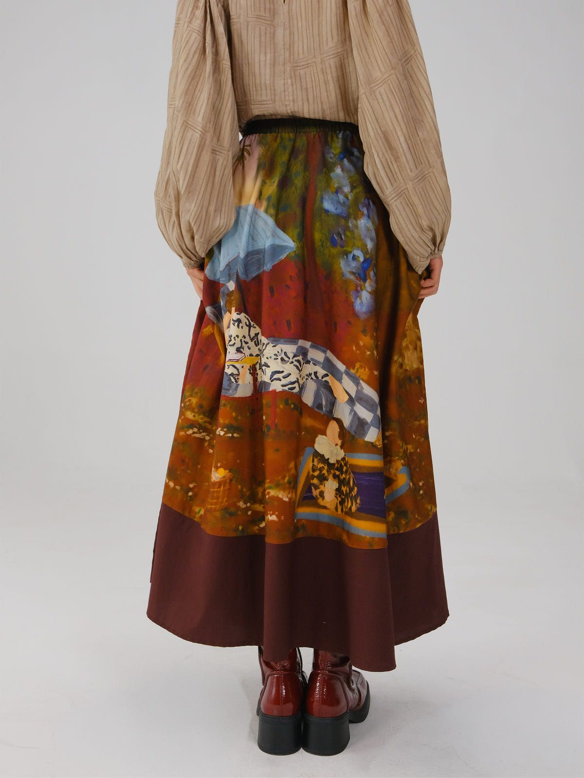 Print Blocked Skirt - image 4