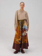 Print Blocked Skirt view 5