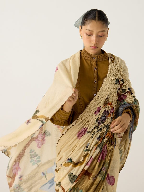 Cord — Smocked Saree + Top