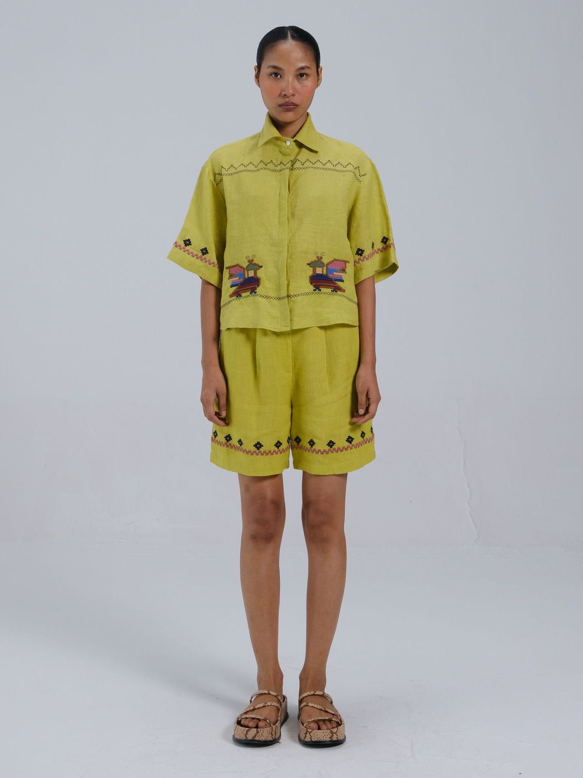 Leo Set (Ava Shirt+ Wide Leg Shorts) - image 1
