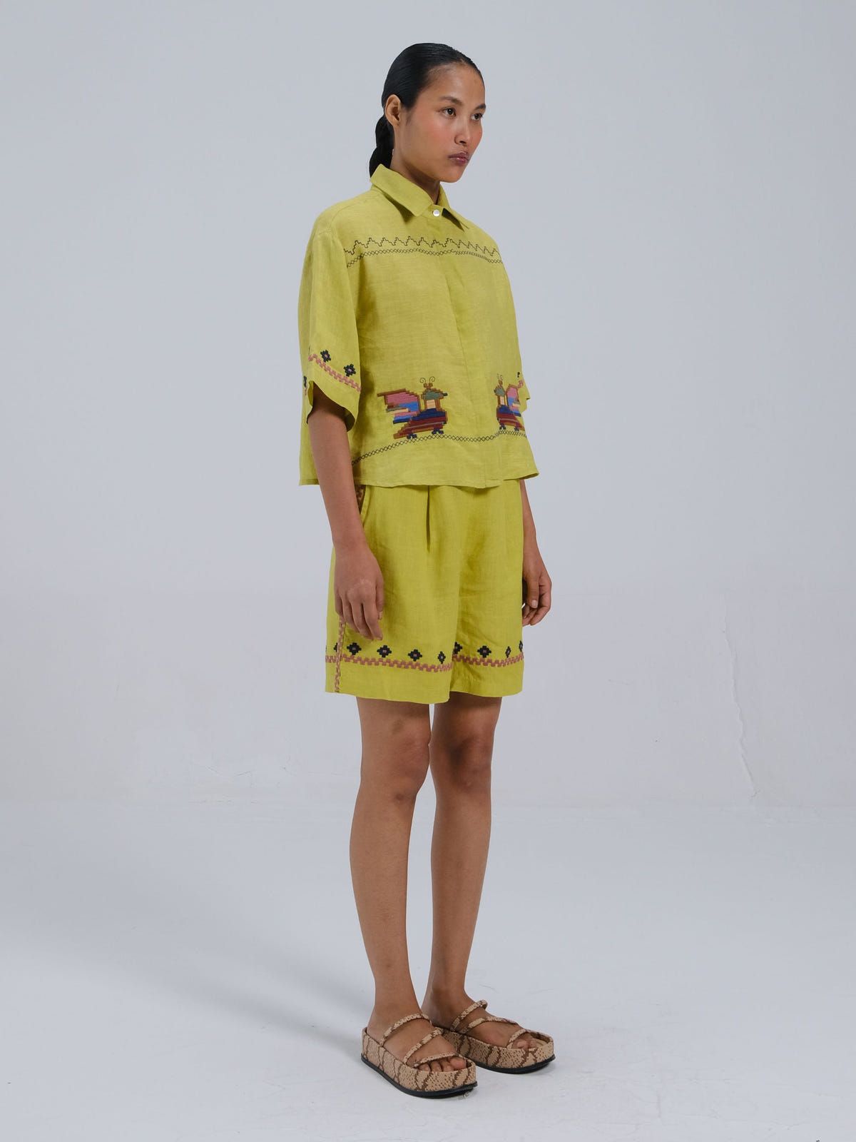 Leo Set (Ava Shirt+ Wide Leg Shorts) - image 2