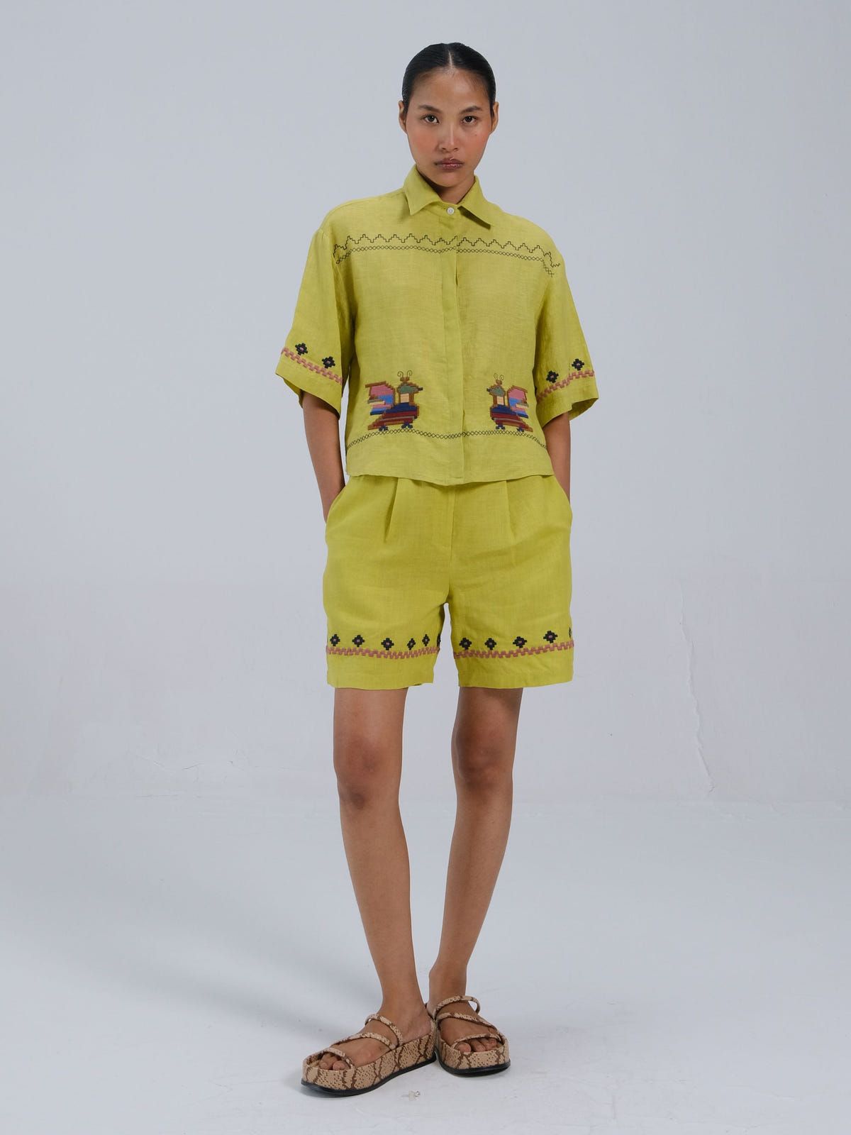 Leo Set (Ava Shirt+ Wide Leg Shorts) - image 4