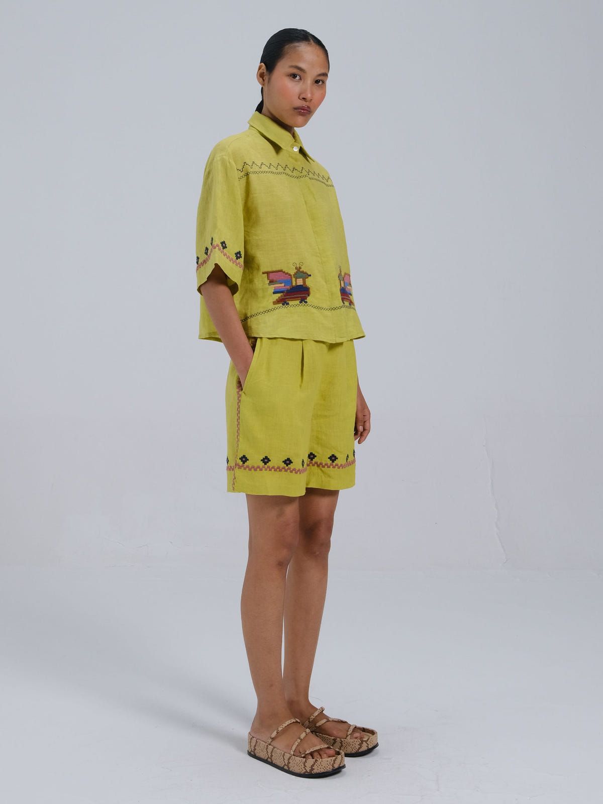 Leo Set (Ava Shirt+ Wide Leg Shorts) - image 5