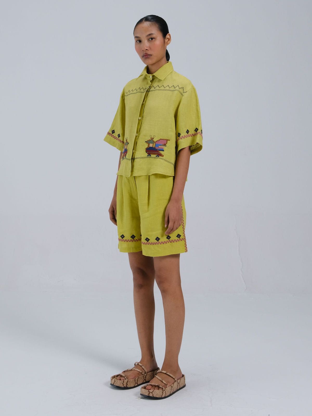 Leo Set (Ava Shirt+ Wide Leg Shorts) - image 7