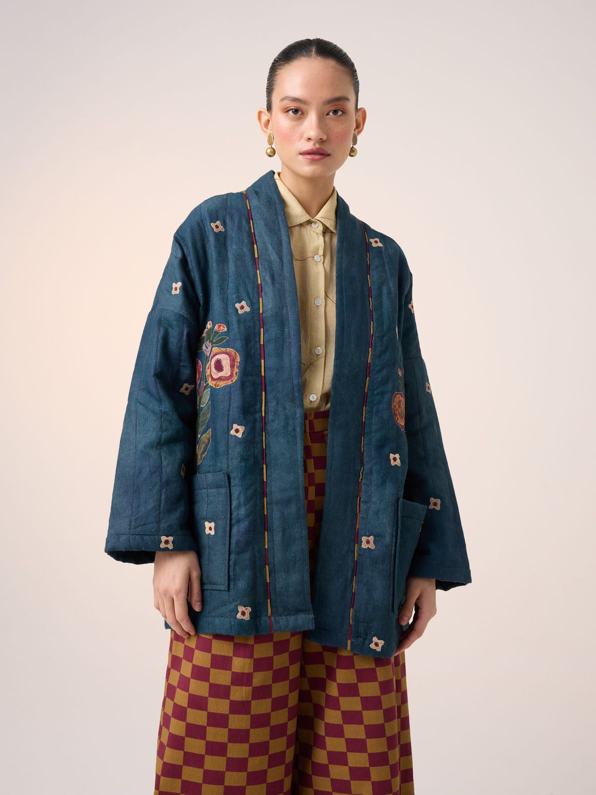 Quilted Front Open Jacket - image 1