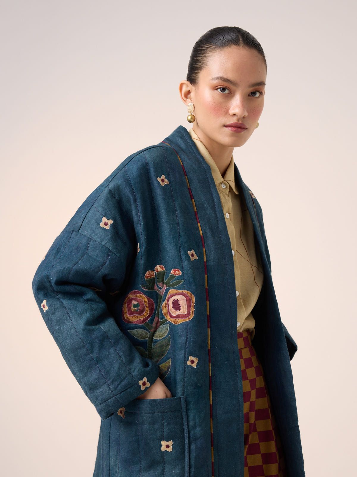 Quilted Front Open Jacket - image 2