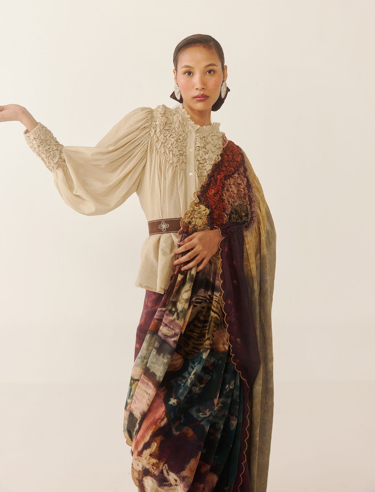 Smocked Saree - image 1