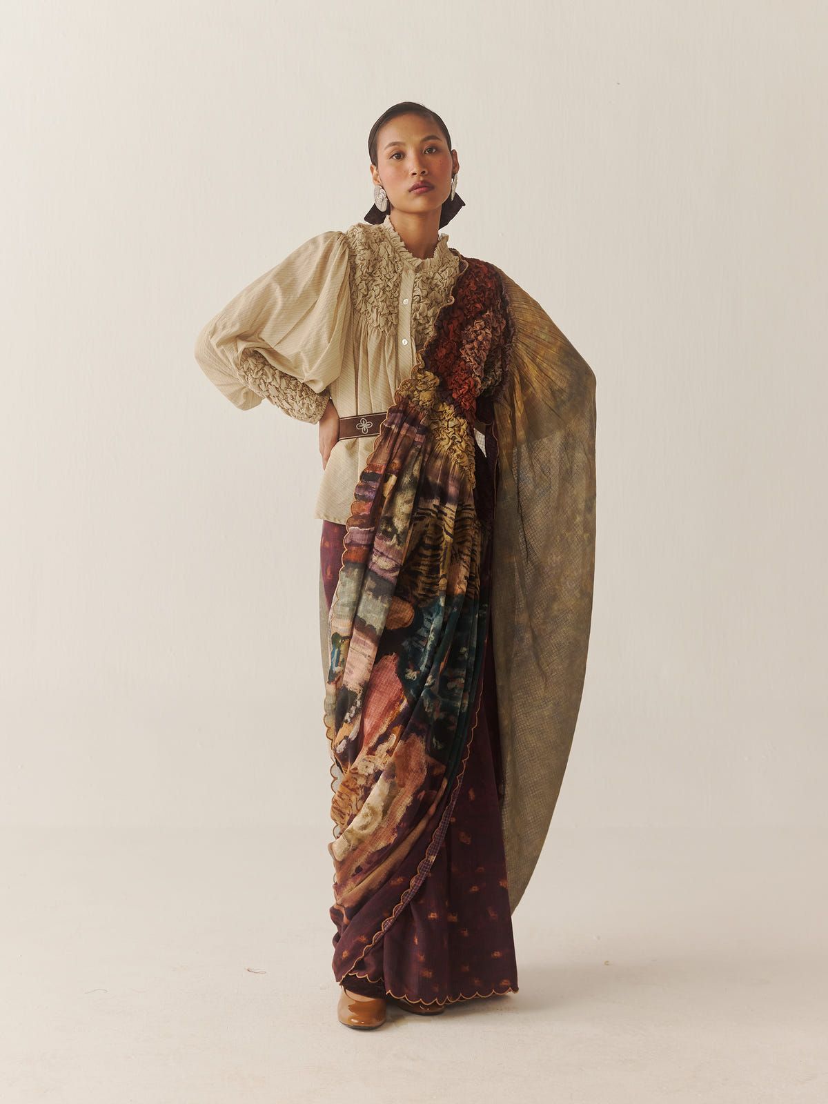 Smocked Saree - image 5