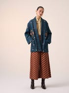 Quilted Front Open Jacket Set view 1
