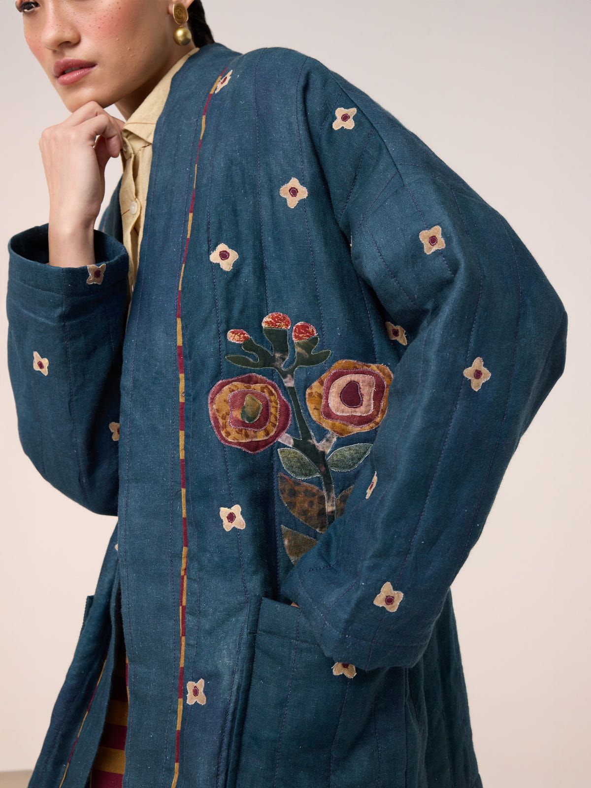 Quilted Front Open Jacket Set - image 4