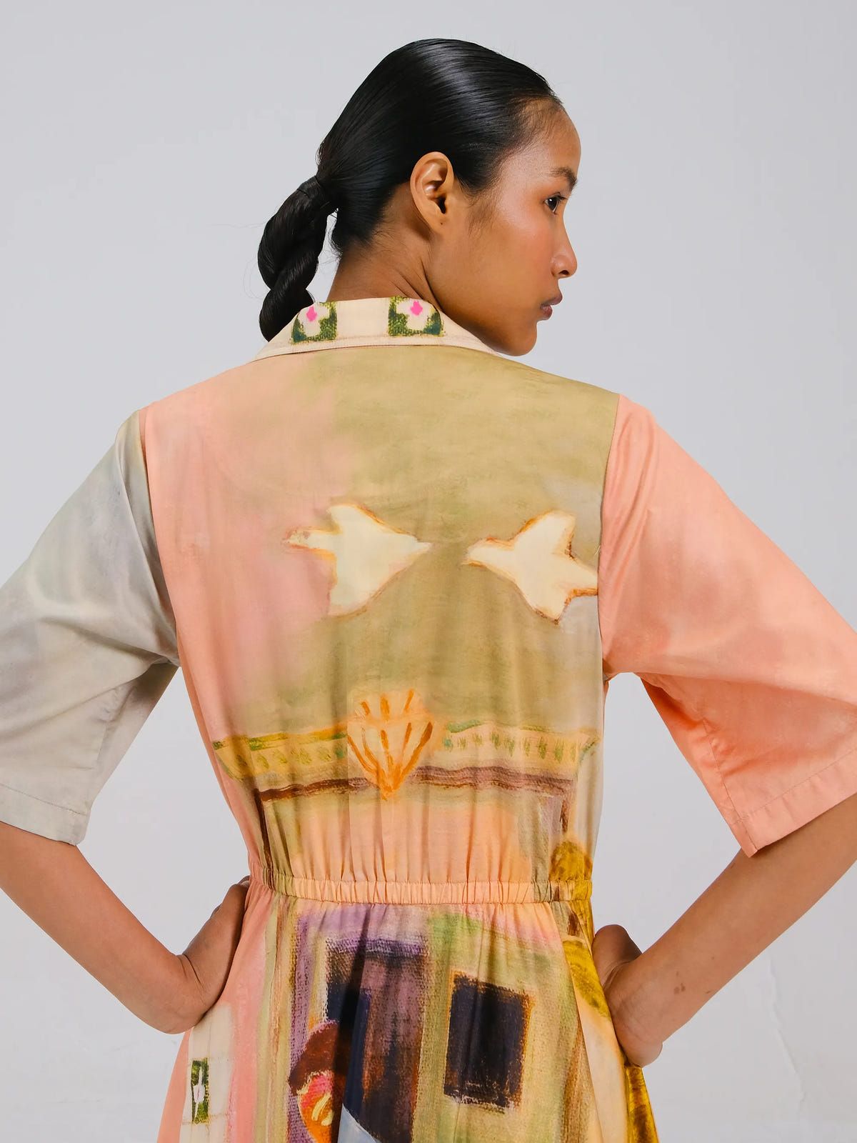Print Blocked Dress - image 5