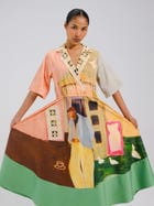 Print Blocked Dress view 7