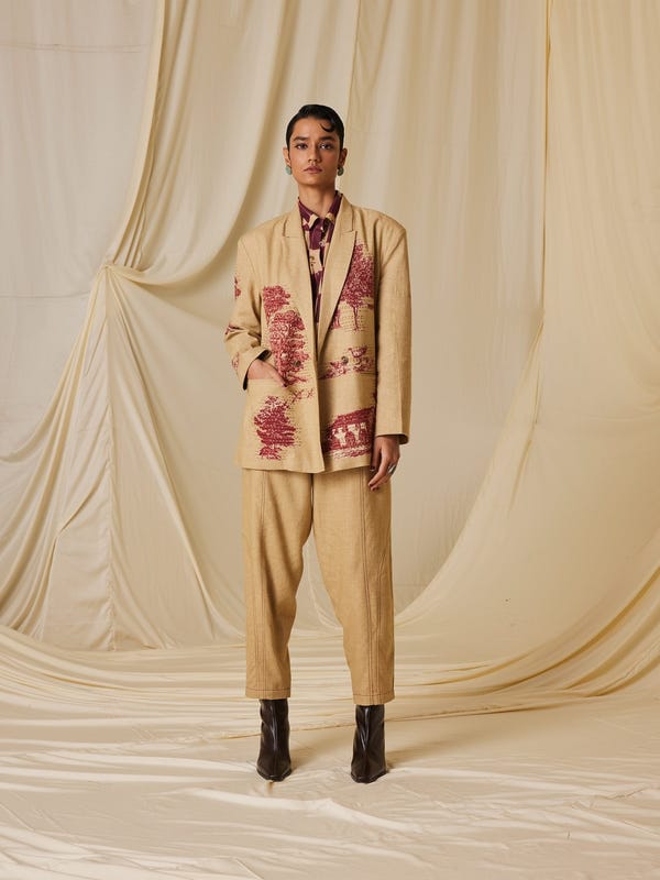 Cord — Oversized Blazer Set (Set Of 2)