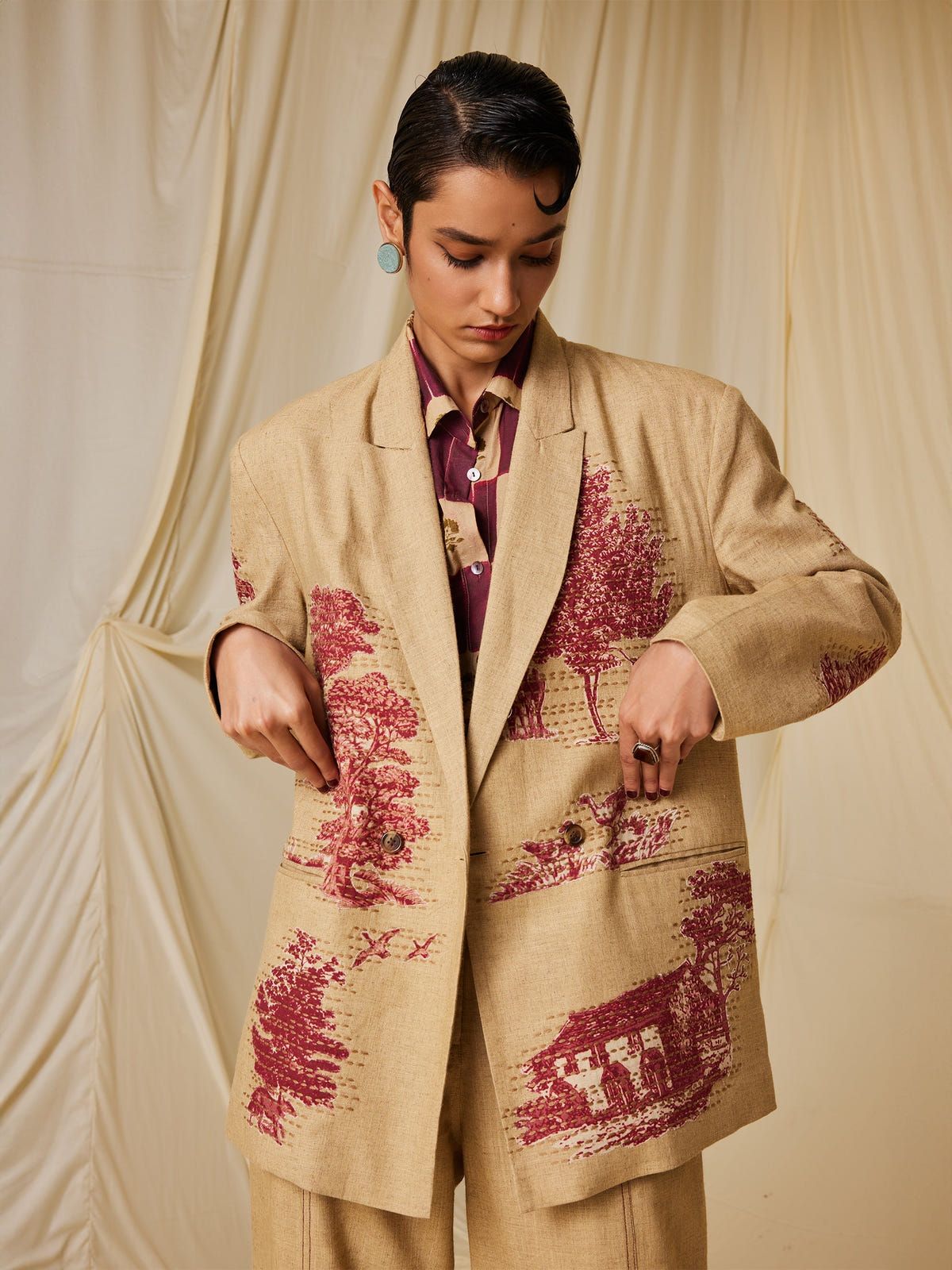Oversized Blazer Set (Set Of 2) - image 2