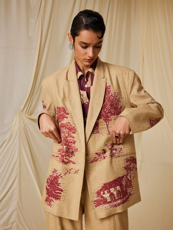 Cord — Oversized Blazer Set (Set Of 2)