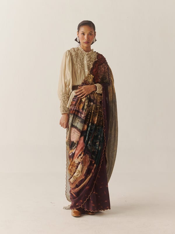 Cord — Smocked Saree + Top