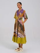 Print Blocked Dress view 3