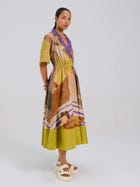Print Blocked Dress view 4