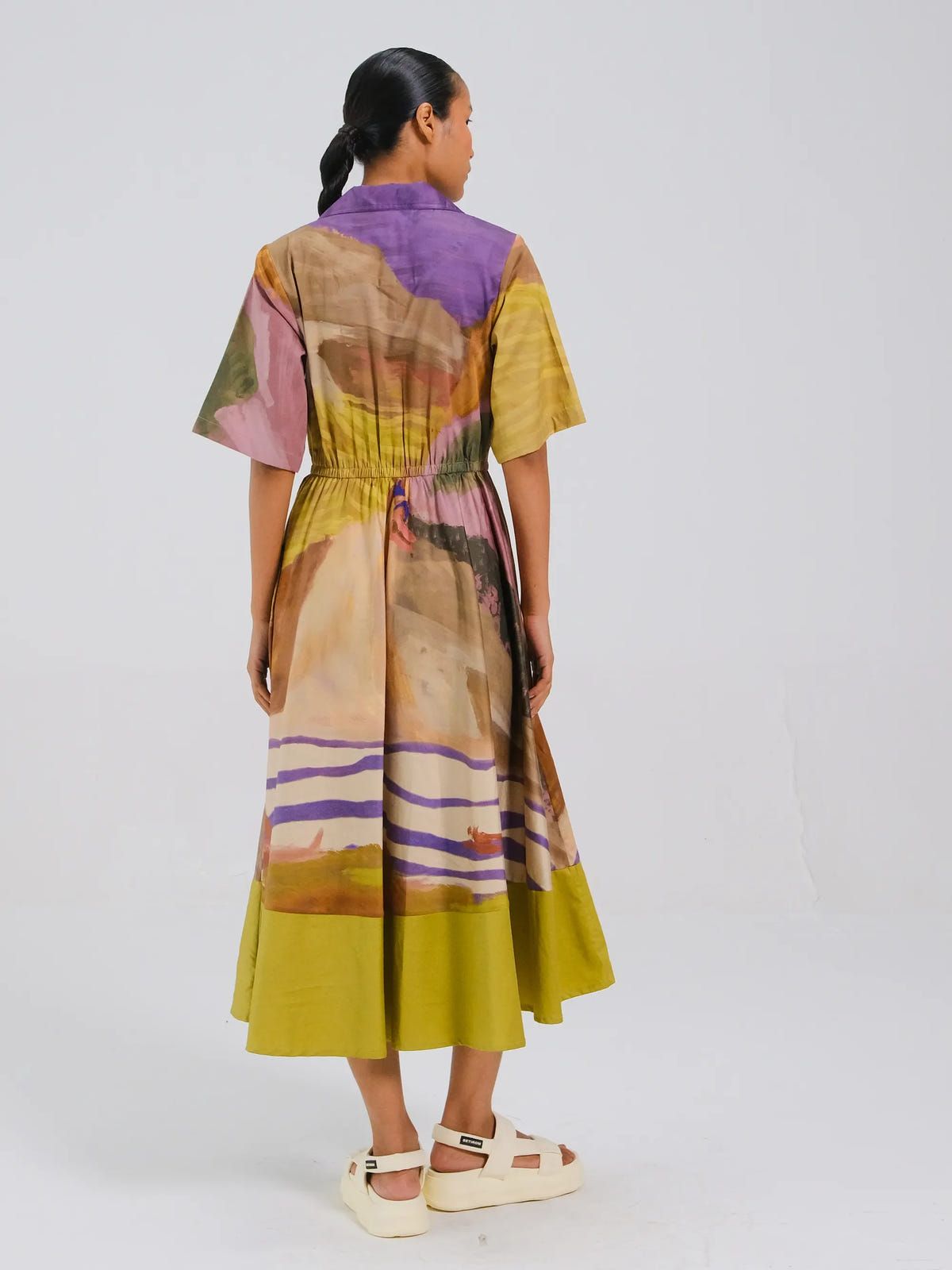 Print Blocked Dress - image 5