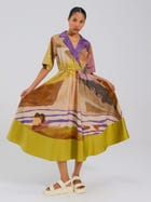 Print Blocked Dress view 6